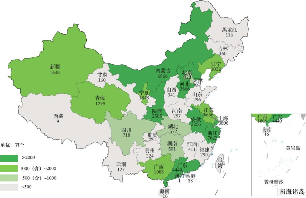 2024年各省-（自治区、直辖市）绿证购买量情况