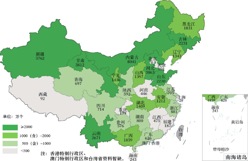 2024年各省（自治区、直辖市）绿证出售量情况